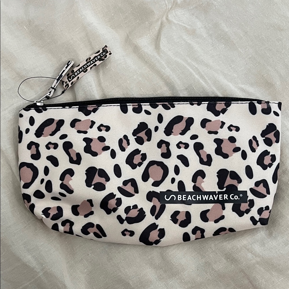 Beachwaver Co. Leopard Print Cosmetic Pouch